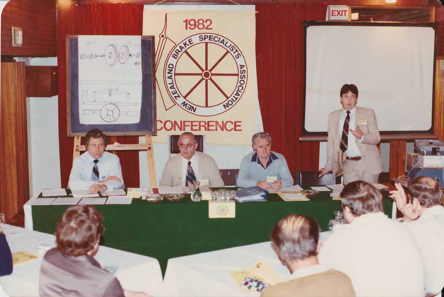 1982 - Safe R Brakes hosting a conference of NZ Brake Specialists Assn, an organisation it helped form