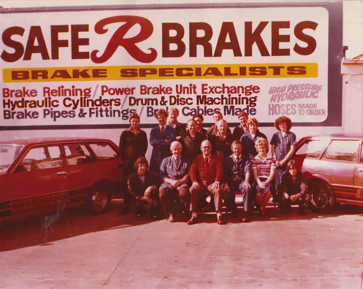 The Safe R Brakes team photo from 1972